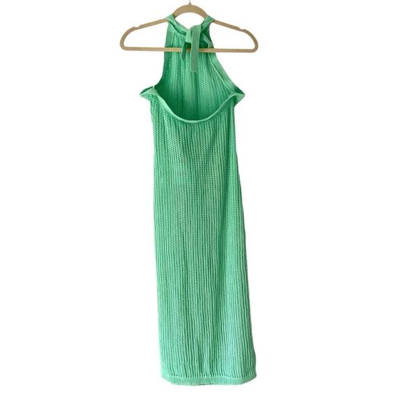 Beach Riot NWTs Romee High Neck Halter Green Crochet Dress Swim Coverup medium - Picture 6 of 9